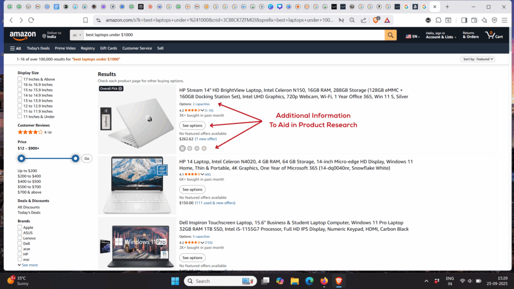 Categorization of Searches by Intent Type